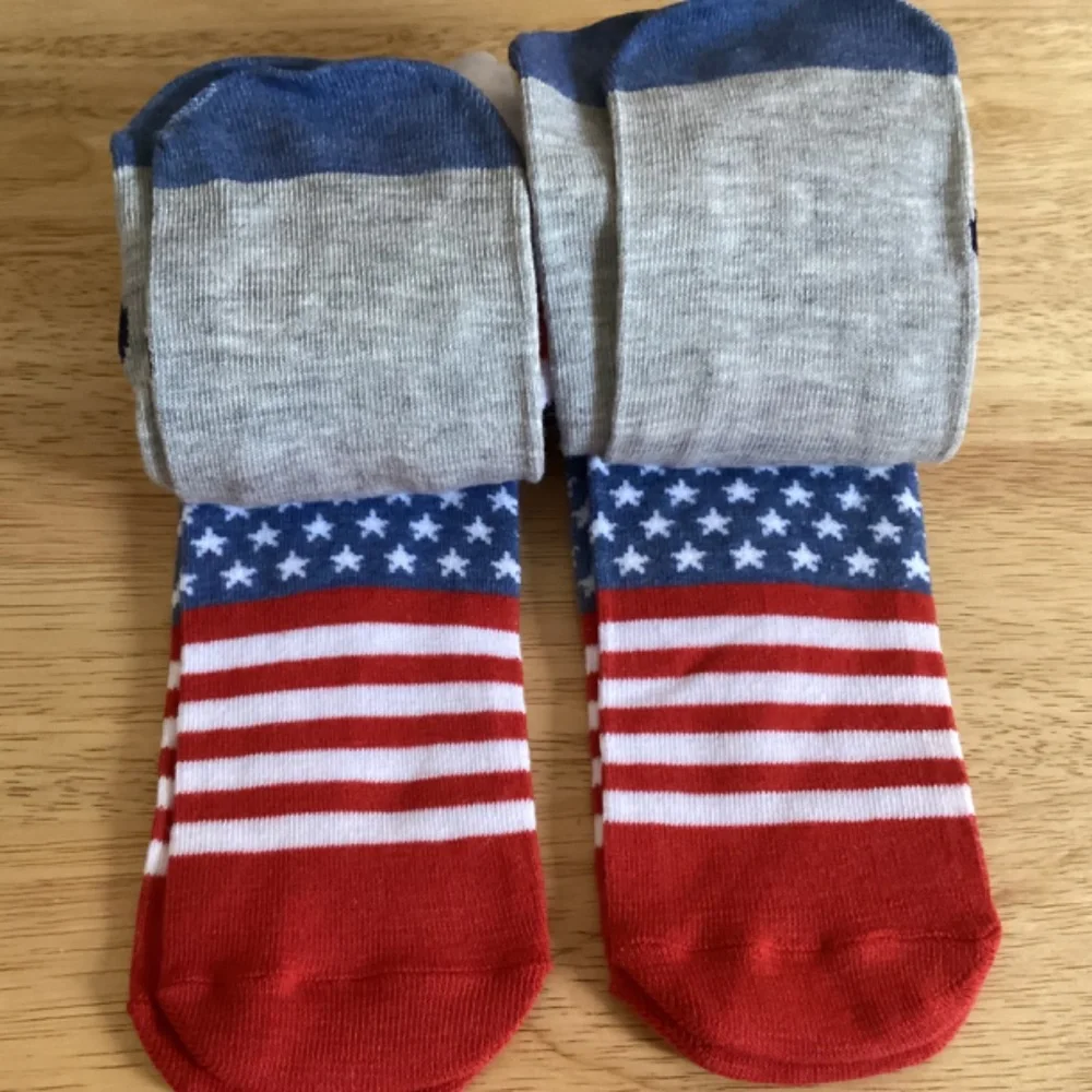 9 Pairs 4th of July Low Cut Socks Shoe Size 4-10 for sale